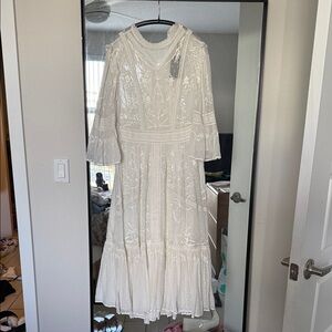 All Saints Emery Embroidered Dress NWT